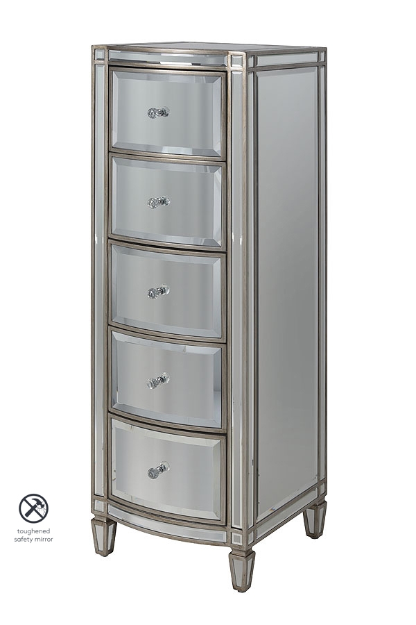 Antoinette Toughened Mirror Tall Boy