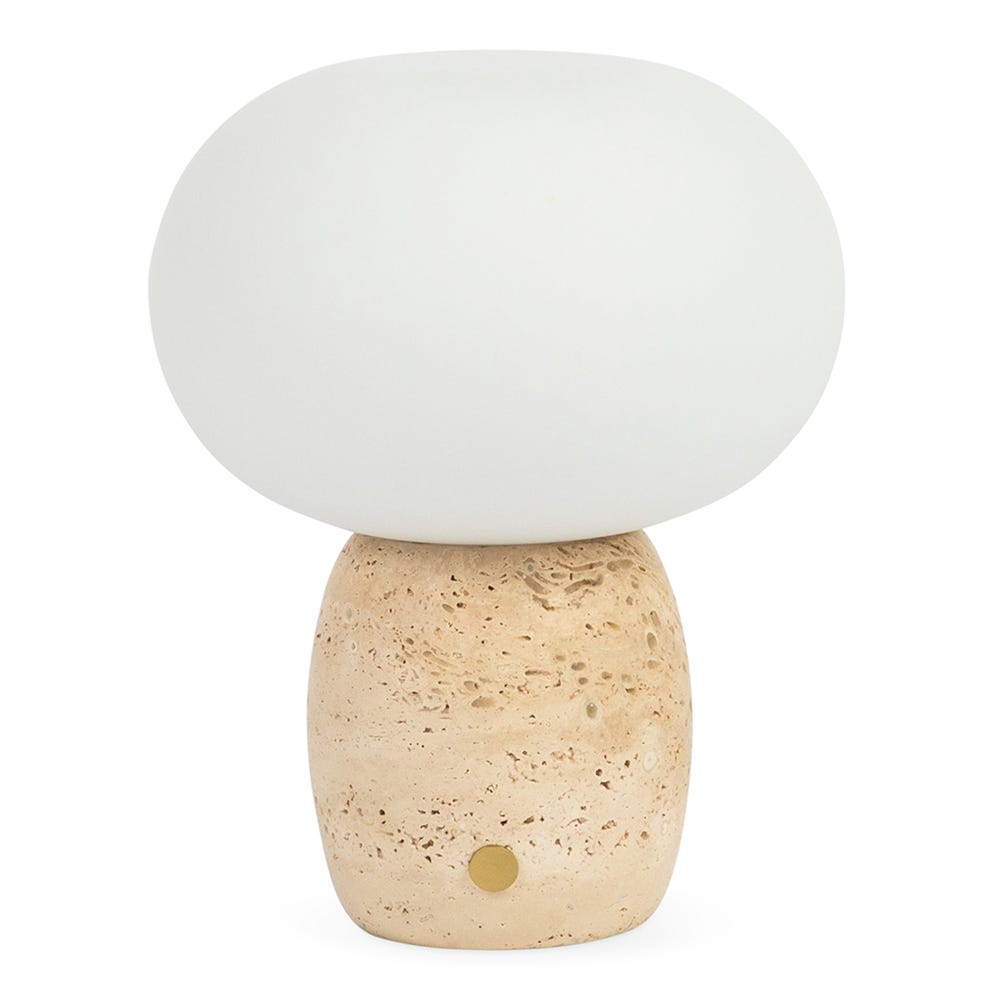 Heal's Pebble LED Portable Table Lamp Travertine 2