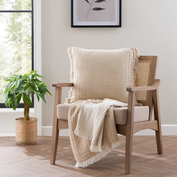 Reversible Muslin Cotton Square Cushion Cover