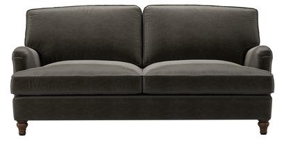 Bluebell 3 Seat Sofa Bed in Elephant Cotton Matt Velvet - sofa.com