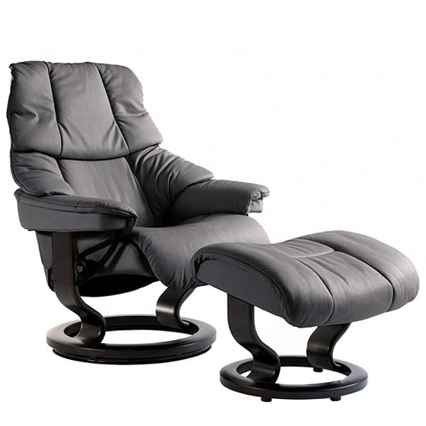 Stressless Reno Classic Chair  Stool Choice of Leather  - Barker & Stonehouse