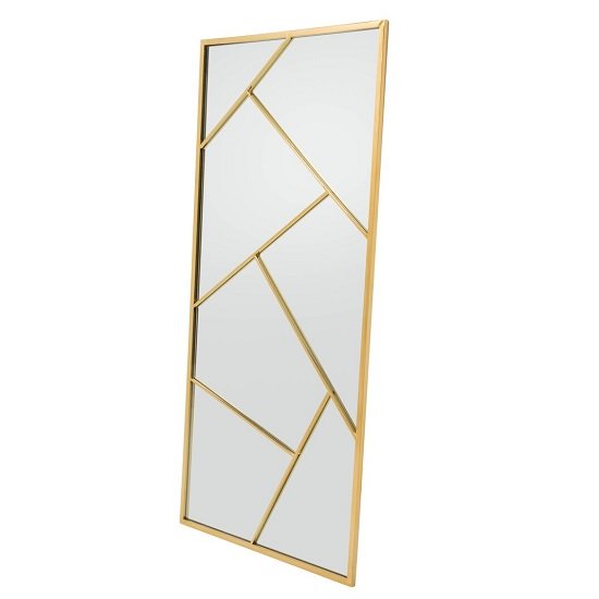 Betty Contemporary Floor Standing Mirror With Gold Frame