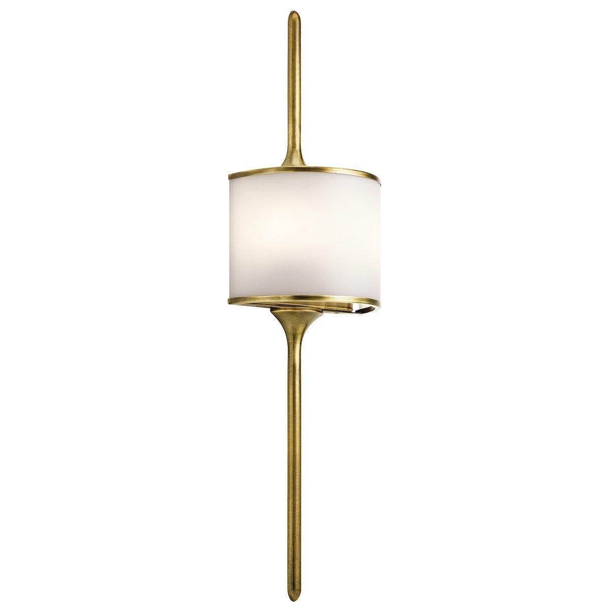 Netlighting Mona 2 Light Bathroom Wall Light Brass IP44 G9 in Yellow