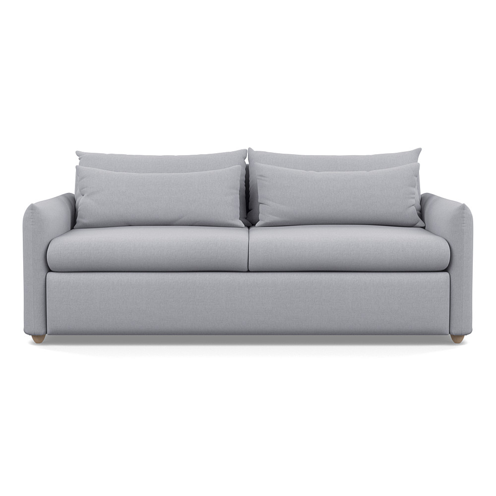 Heal's Pillow 4 Seater Sofa Brushed Cotton Pewter Natural Feet