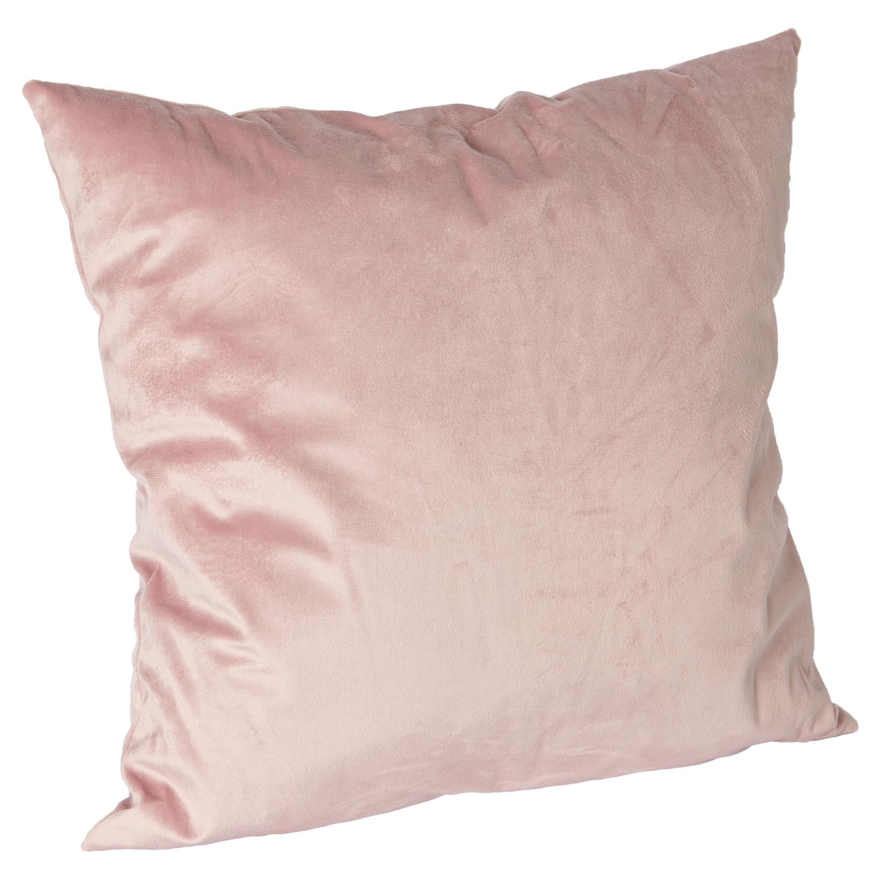 Nicola Spring Square Velvet Cushion - 55cm x 55cm - Pack of 1 in Pink