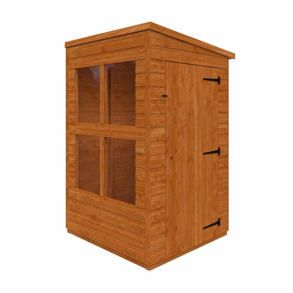 Buttercup Farm 4x4 Flex Pent Summerhouse Garden Sunroom 12mm Flex in Burnt Orange