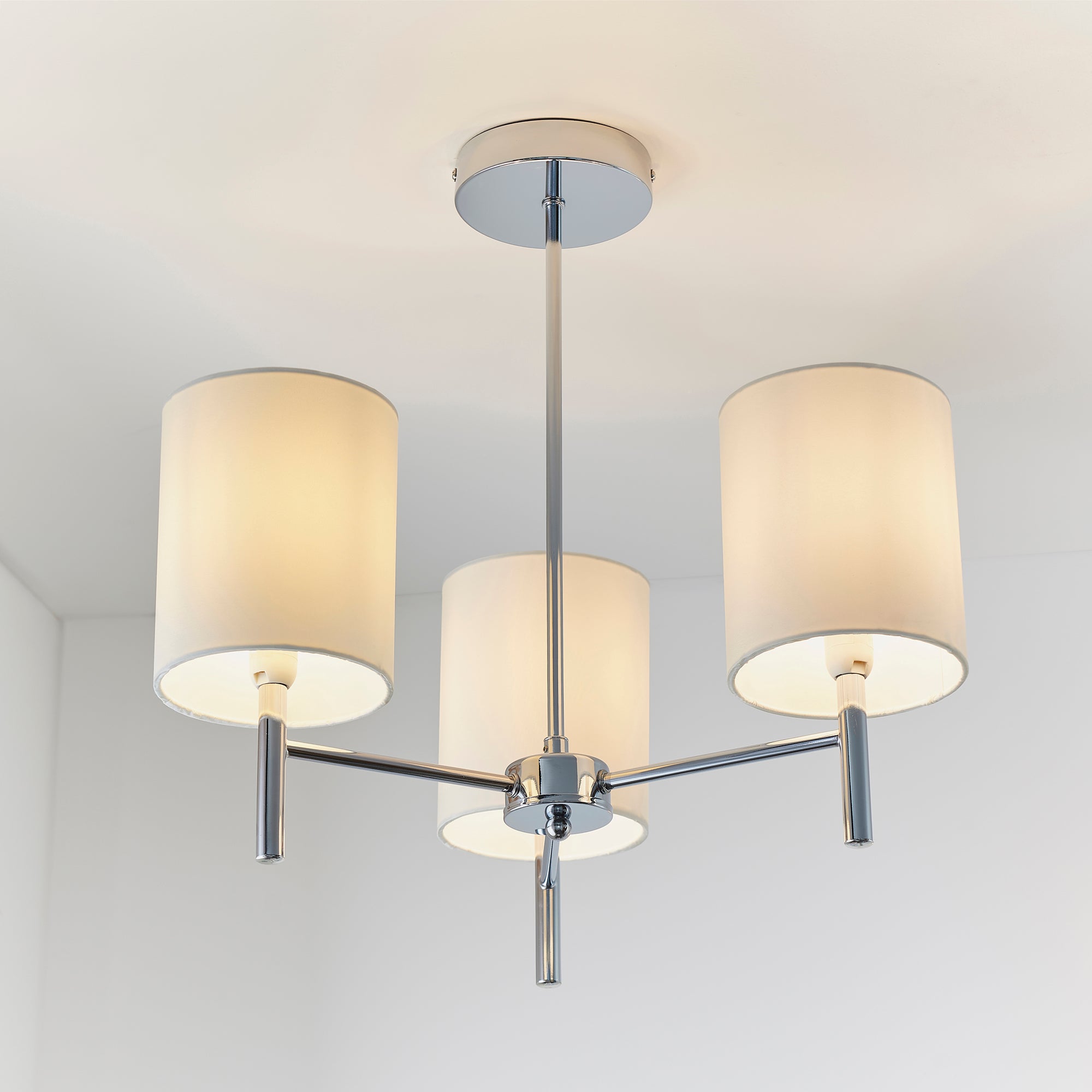 Vogue Dewey 3 Light Semi Flush Ceiling Light