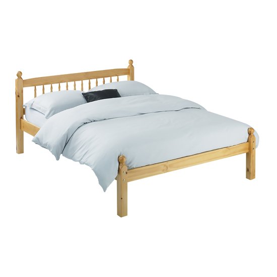 Pamela Wooden Double Bed In Pine