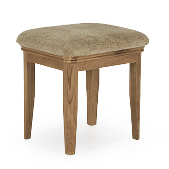 Carmen Wooden Dressing Stool In Natural