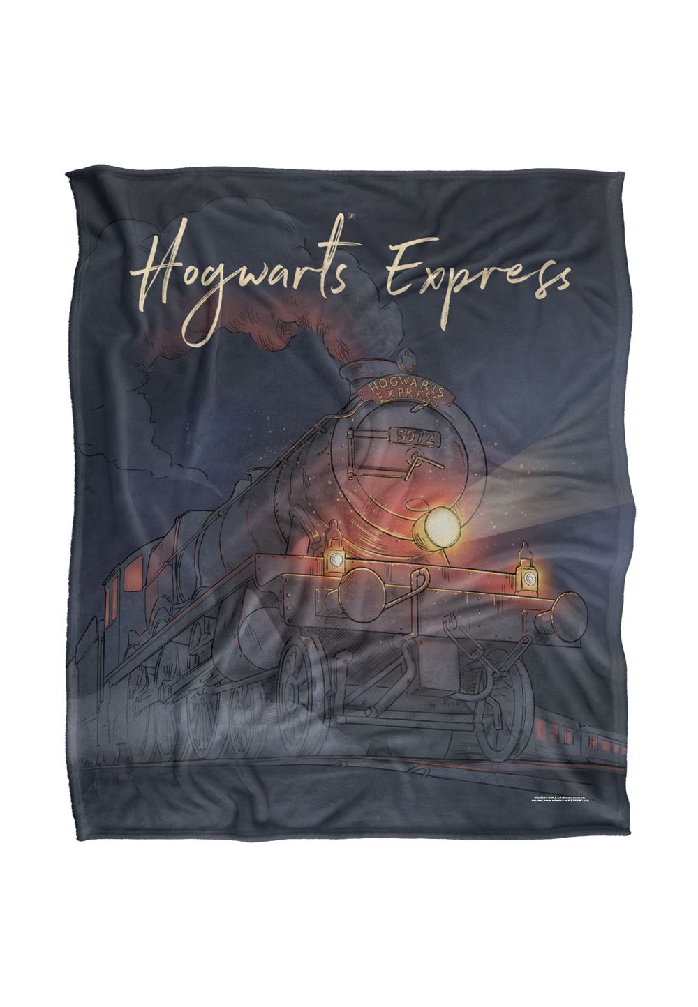Harry Potter Blanket, 152x127 cm Hogwarts Express Silky Touch Super Soft Throw Blanket in White