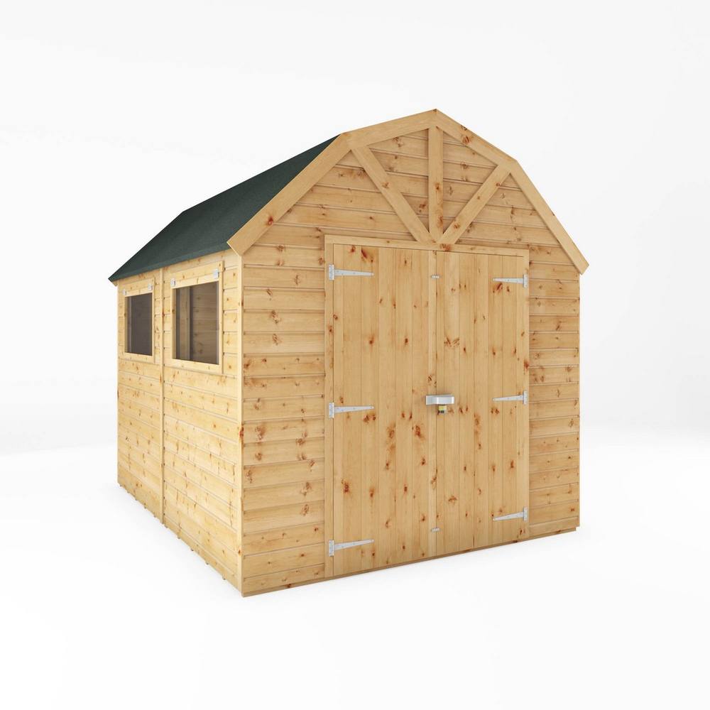 Mercia 10 x 8 Ft Premium Shiplap Dutch Barn Shed - L297 x W253.9 x H262.6 cm in Brown