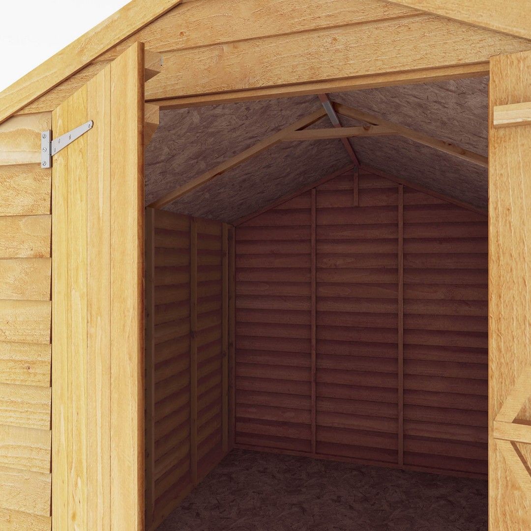 Mercia 10 x 6 Feet Overlap Apex Shed - L297 x W190.4 x H198.7 cm - Brown 5