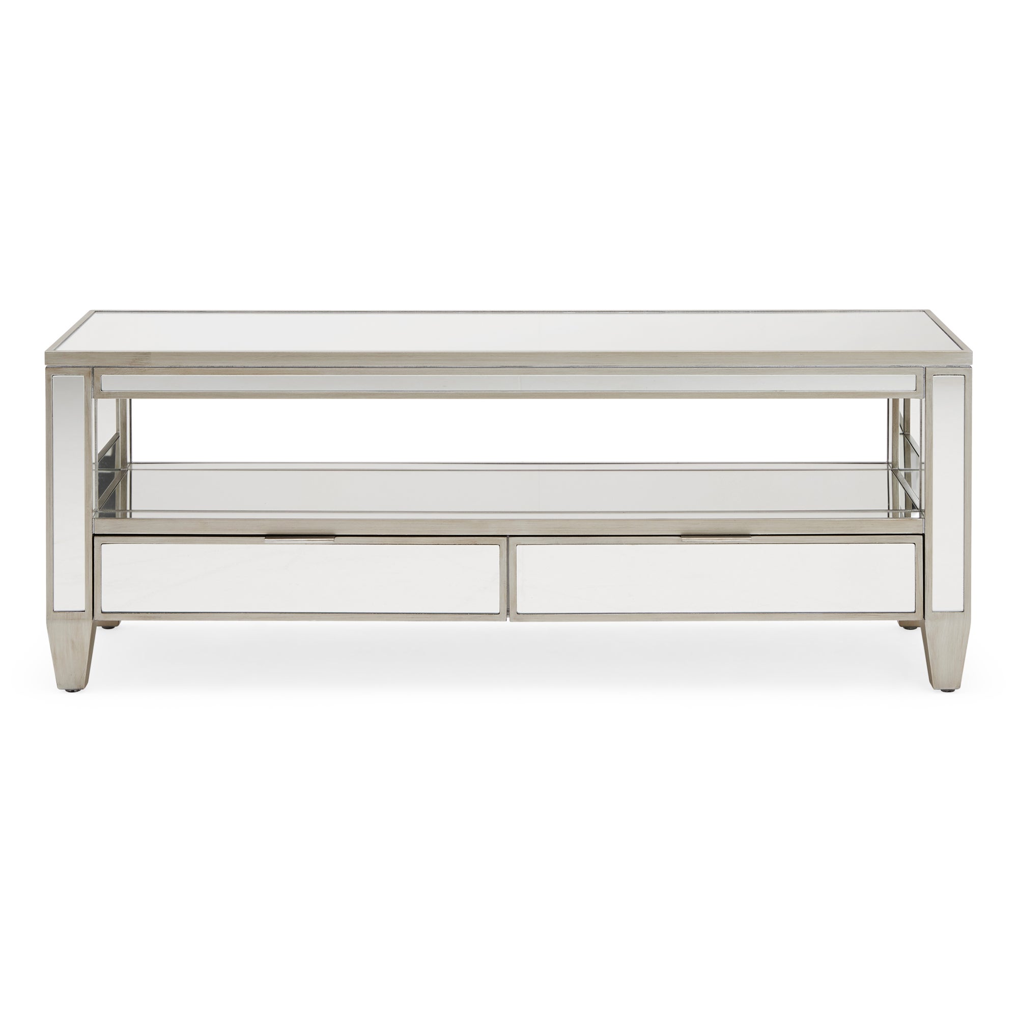 Fitzgerald Mirrored TV Stand Silver