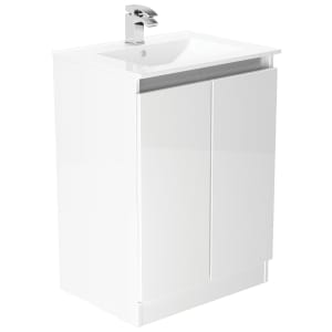 Newland White Basin Floorstanding Unit - 600mm
