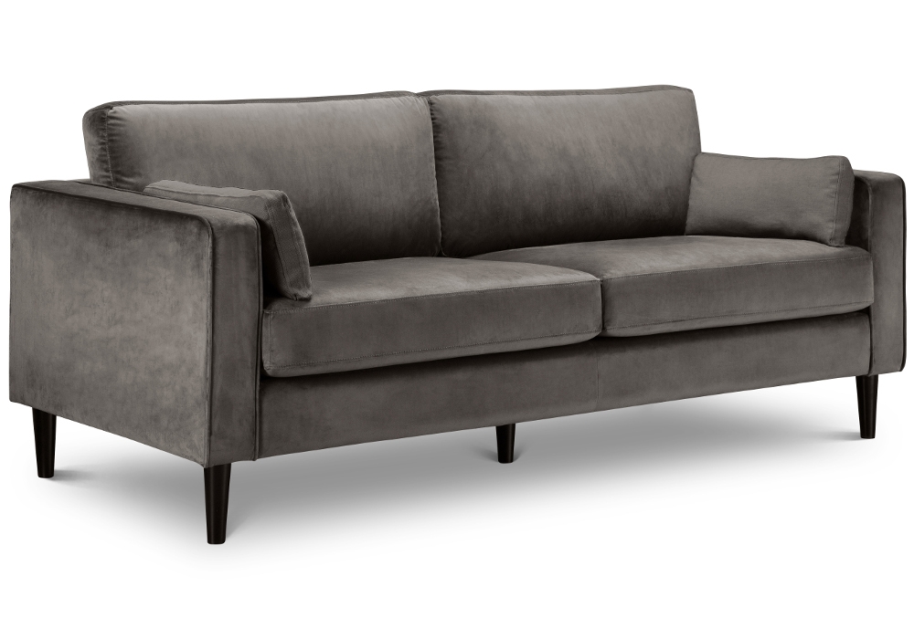 Hayward Grey Velvet 3 Seater Fabric Sofa