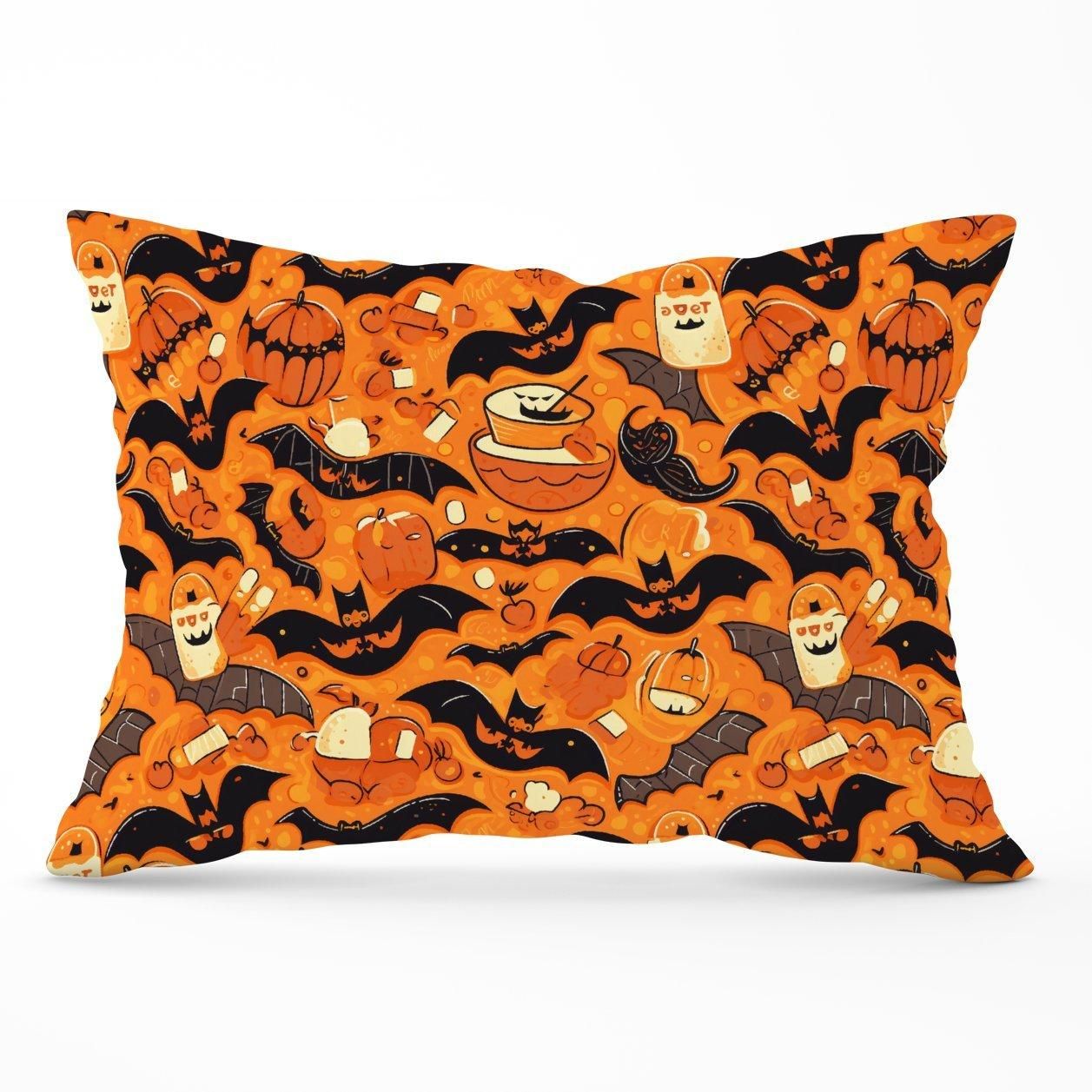 Warren Reed - Designer Candy-Filled Treat Bags & Bats Cushions in Orange