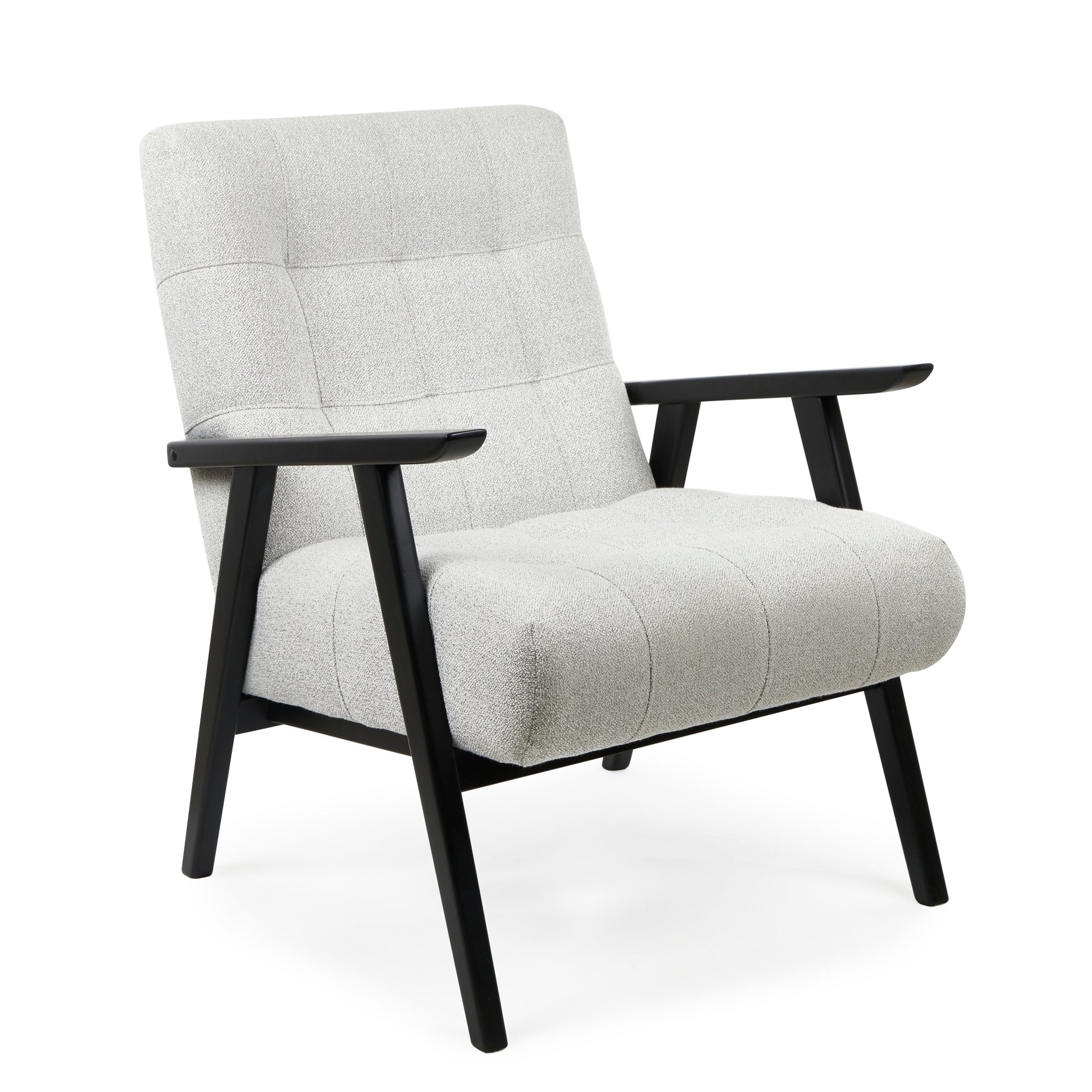 Arkin Wooden Frame Accent Chair - Light Grey Light Grey