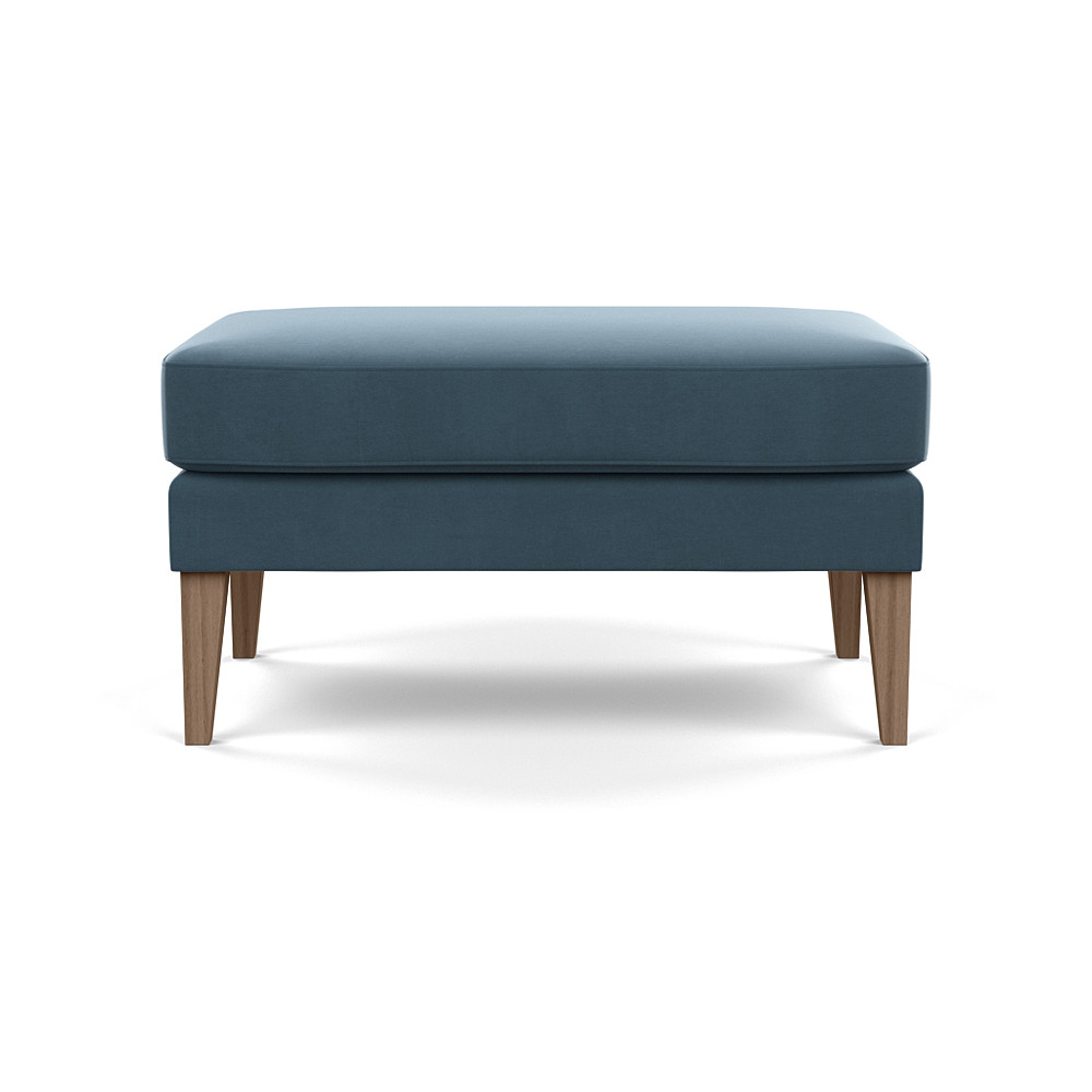 Heal's Richmond Ottoman Smart Velvet Smoke Tinted Ash