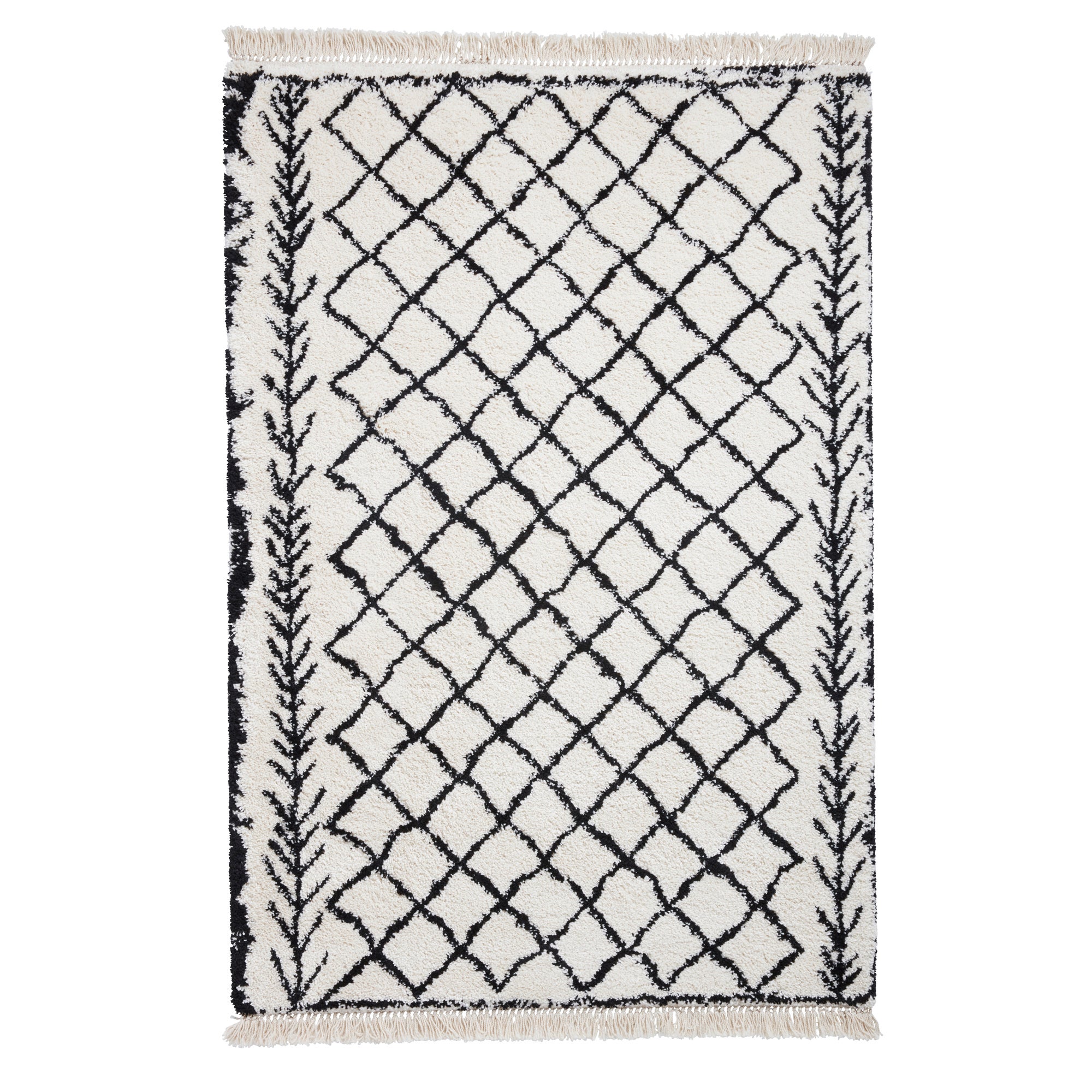 Boho 7043 Rug Black and White