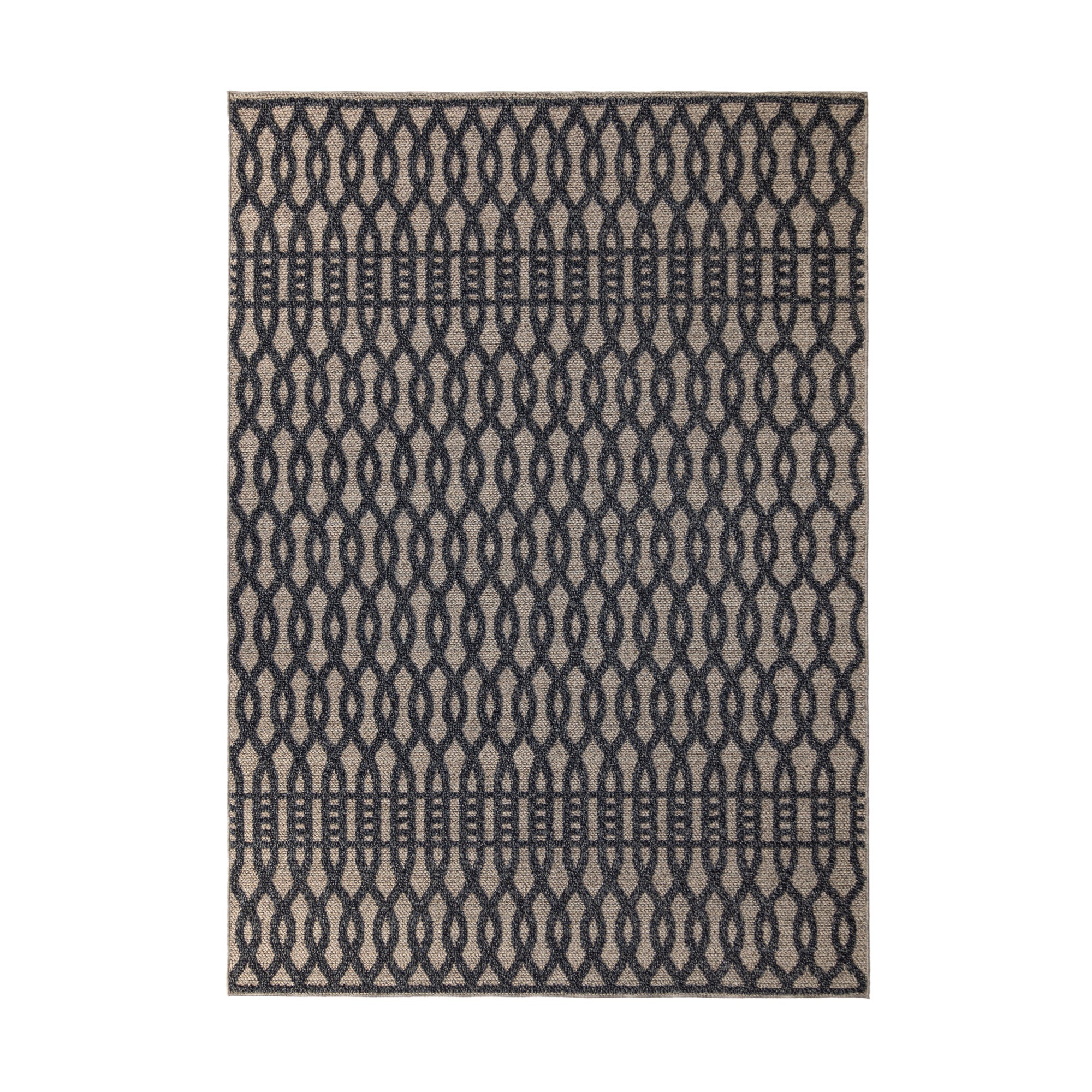 Greenwich Geometric Rug Blue, Grey and Beige