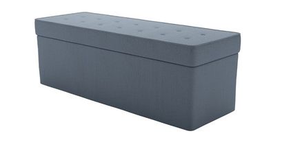 Buttons Storage Bench in Loch Brushed Linen Cotton - sofa.com