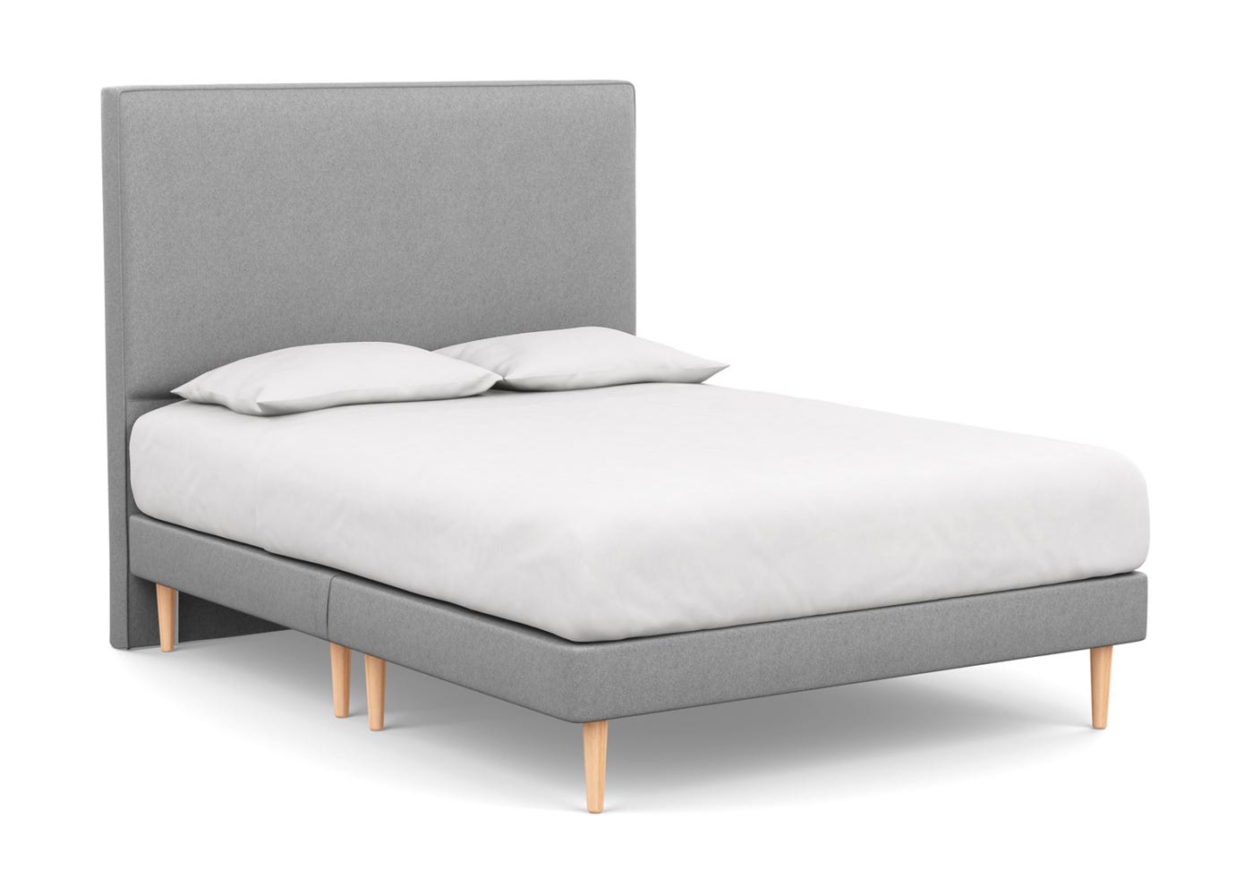 Heal's Shallow Divan King Boucle Steel Light Solid Wood 2