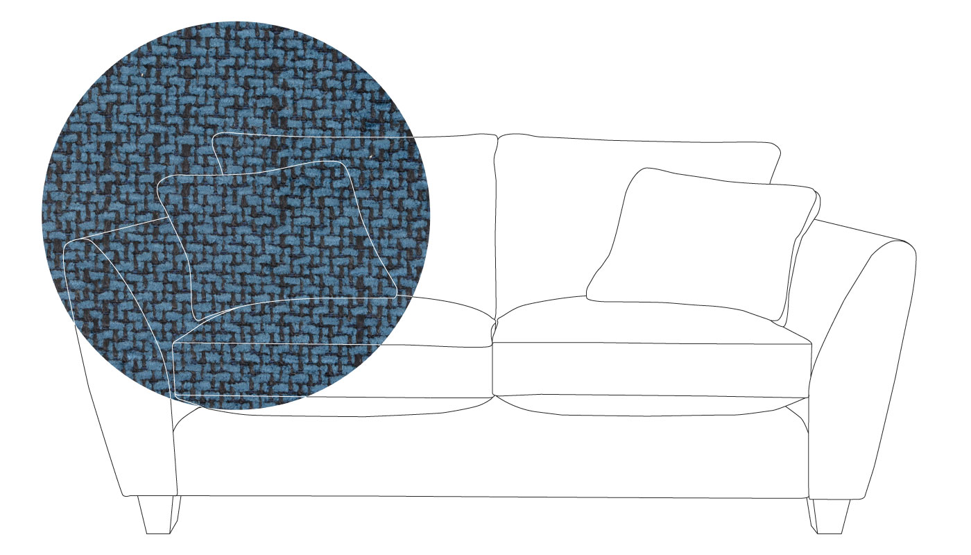 Heal's Torino 3 Seater Sofa Texture Ink Natural Ash Feet