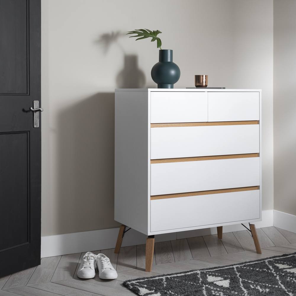 Nöa and Nani Otto Chest of Drawers 3+2 Drawer in White