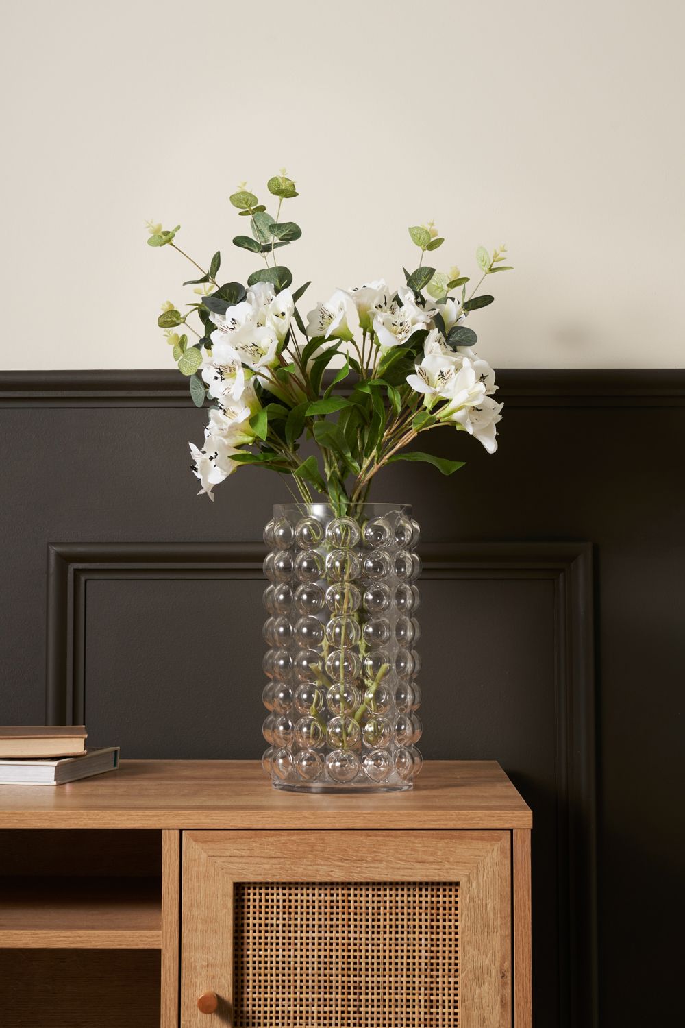BHS Medium Clear Bobble Glass Vase