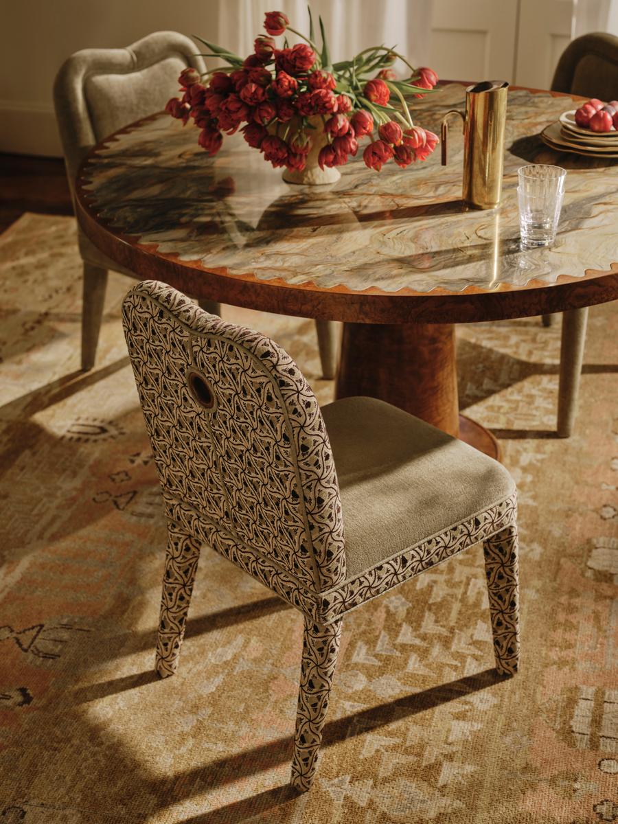 Pair of Keira Dining Chair, Murphy Jacquard