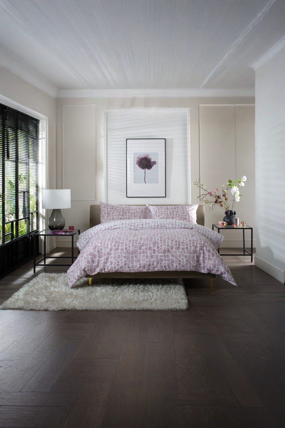 The Lyndon Company Cotton Duvet Cover Set Tulle in Pink