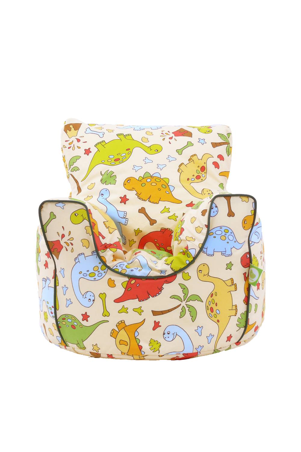 Bean Lazy Cotton Dinosaur Bean Bag Arm Chair with Beans Child / Teen size in Medium Beige