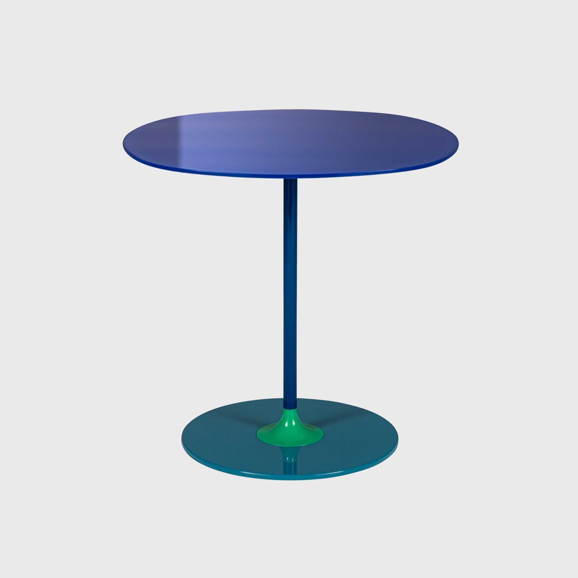 Kartell Thierry Side Table 50x50x40 Blue Glass | Barker & Stonehouse
