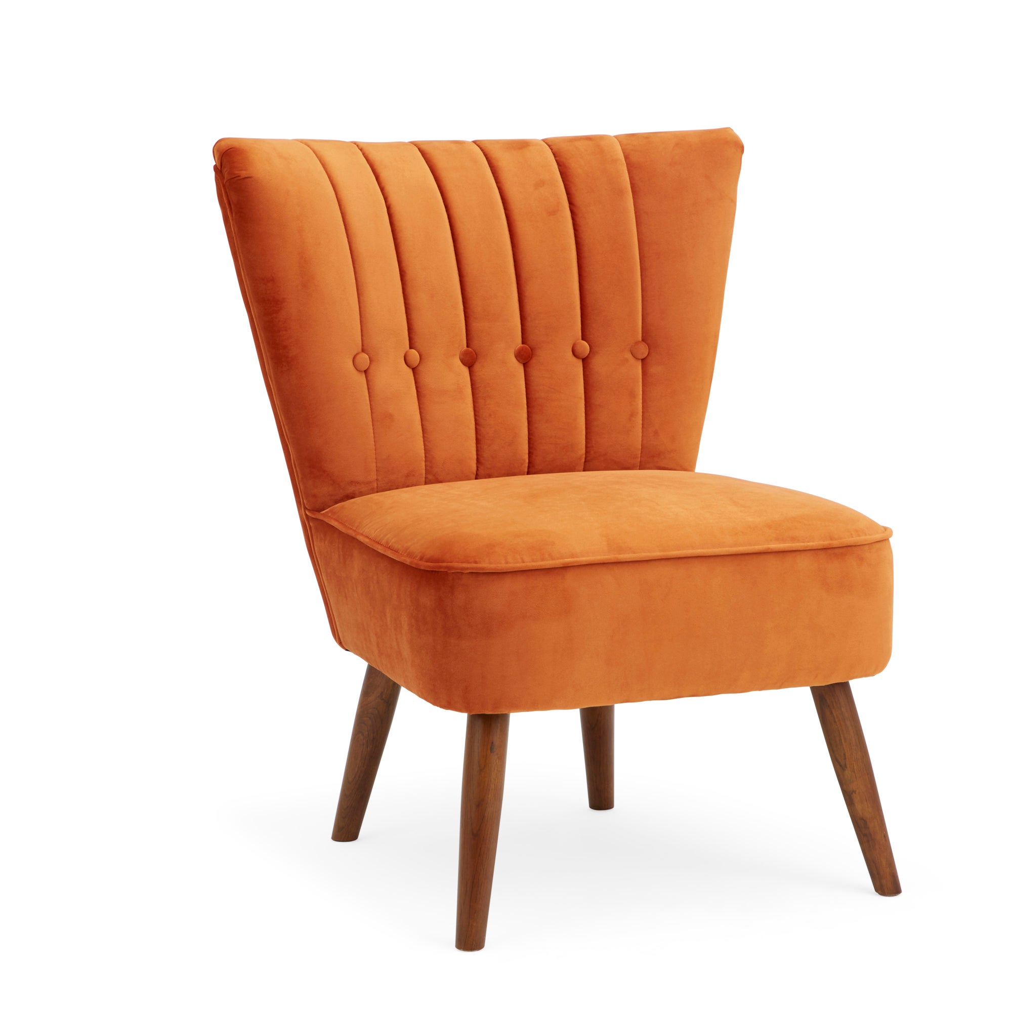 Isla Velvet Cocktail Chair - Orange Orange