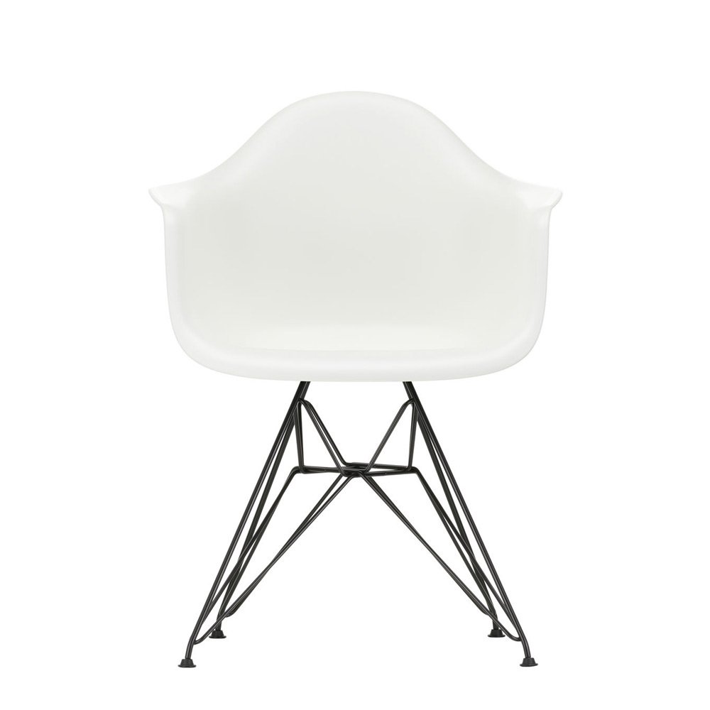 Vitra Eames DAR Armchair New Height White Basic Dark Powder Base