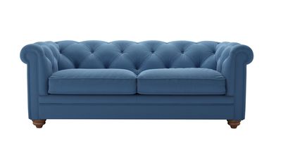 Patrick 2.5 Seat Sofabed in Heather Blue Smart Cotton - sofa.com