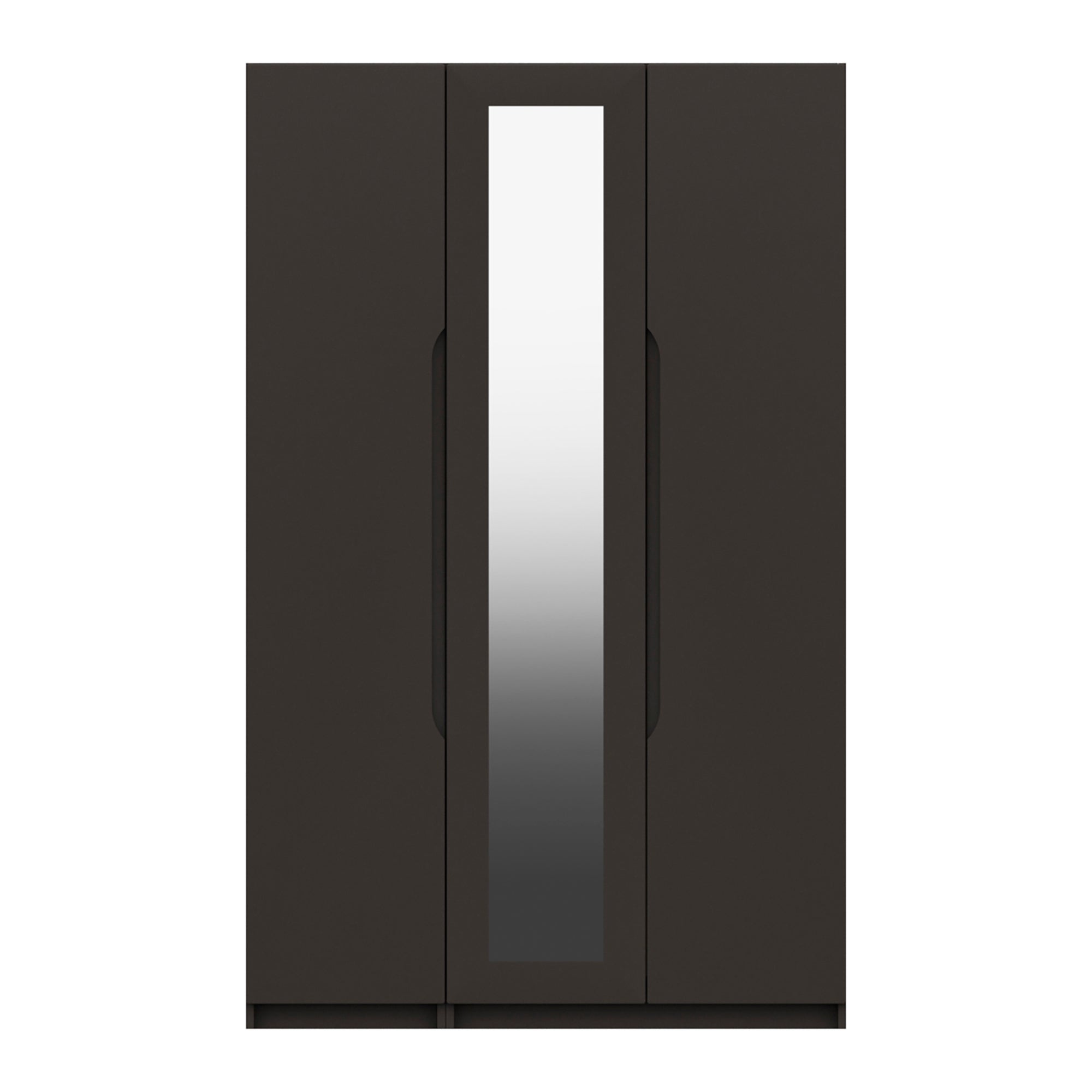 Legato 3 Door Mirrored Wardrobe Black