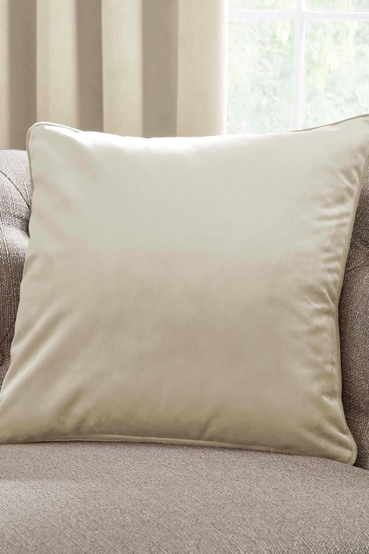 Laurence Llewelyn-Bowen 'Montrose' Luxury Filled Plain Velvet Cushion in Ivory