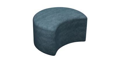 Luna Half Moon Footstool in Kingfisher Soft Chenille - sofa.com