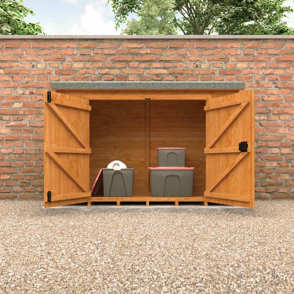 Buttercup Farm 12mm Glorybox Shed - Solid Wood/Softwood/Pine - L175xW67.5xH135.8 cm in Burnt Orange 4