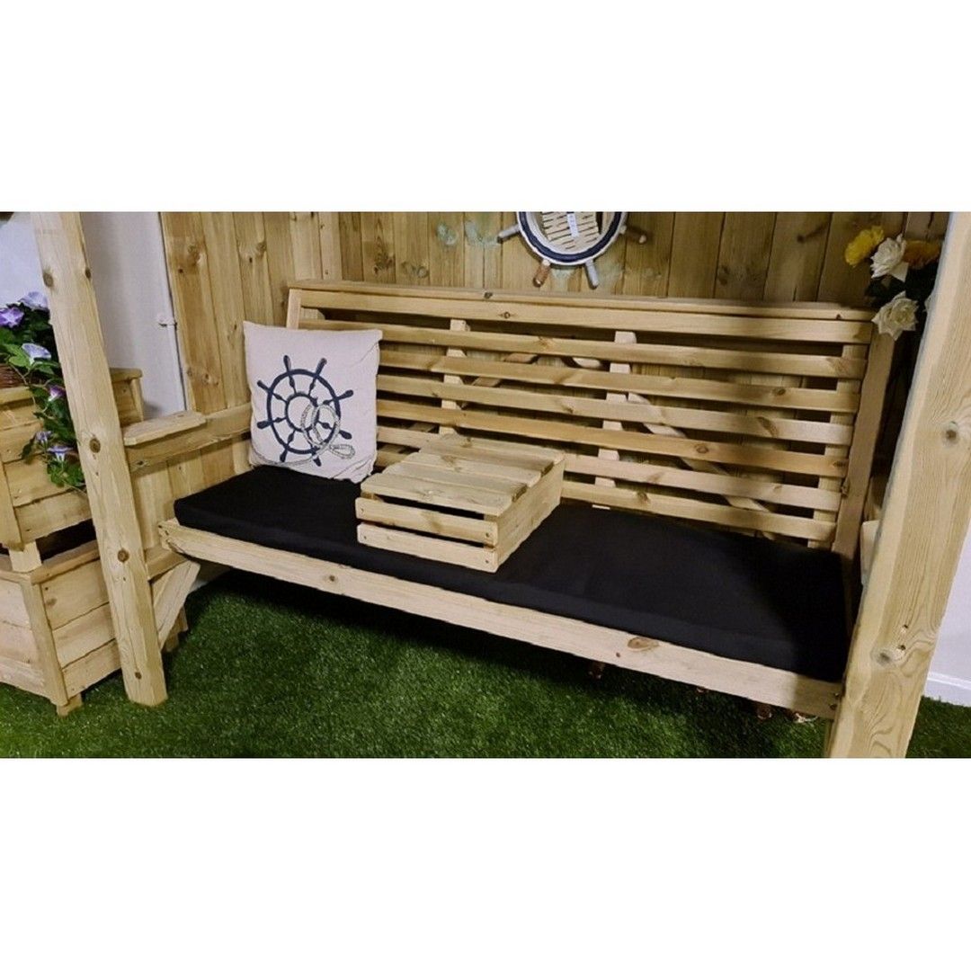 Churnet Valley Garden Furniture Ltd Garden Console Table - Timber - L36 x W30 x H14 cm - Fully Assembled in Brown