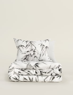M&S Pure Cotton Bamboo Print Bedding Set
