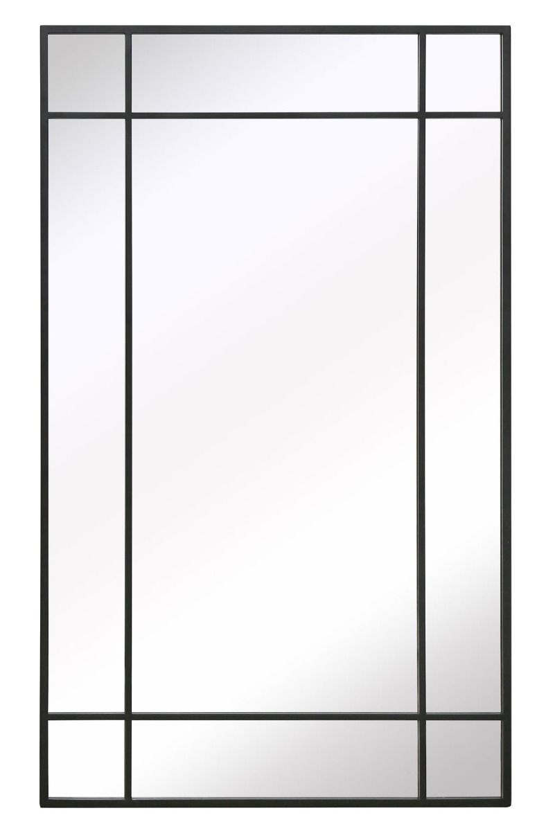 MirrorOutlet Black Contemporary Wall & Leaner Mirror 71" X 43" (180 x 110CM) 3