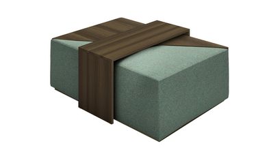 Astaire Modular Coffee Table Set Footstool in Peacock Plush Tweed Boucle - sofa.com
