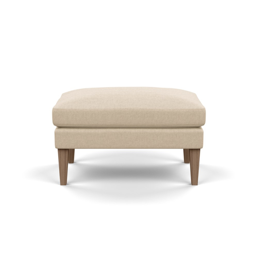 Heal's Wallis Ottoman Brushed Cotton Oat Natural Feet