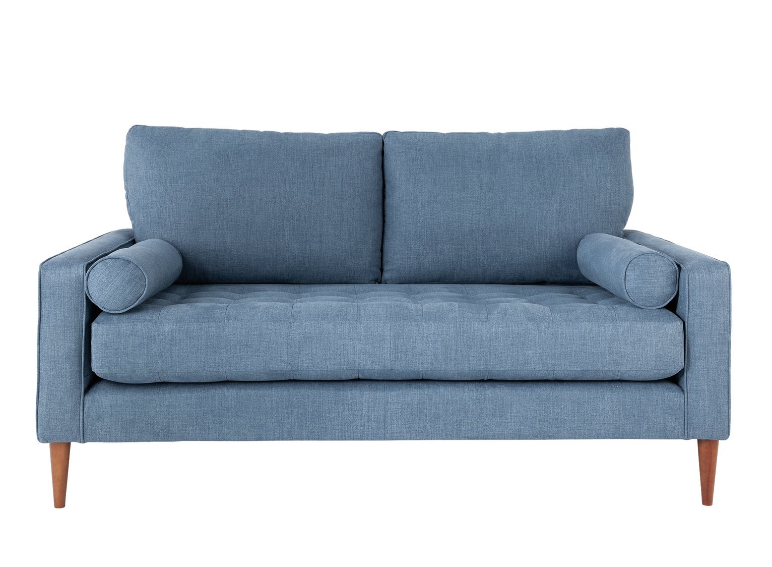 Habitat Hudson 3 Seater Fabric Sofa - Linnet