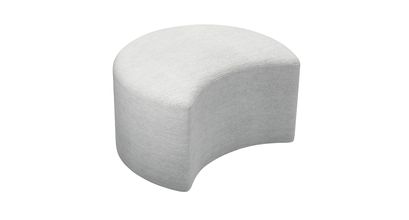 Luna Half Moon Footstool in Barley Slubby Cotton - sofa.com