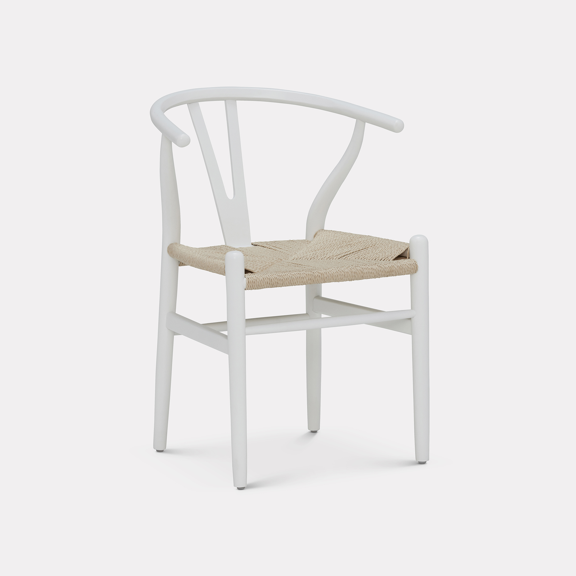 Hans Wishbone Dining Chair, White | Barker & Stonehouse