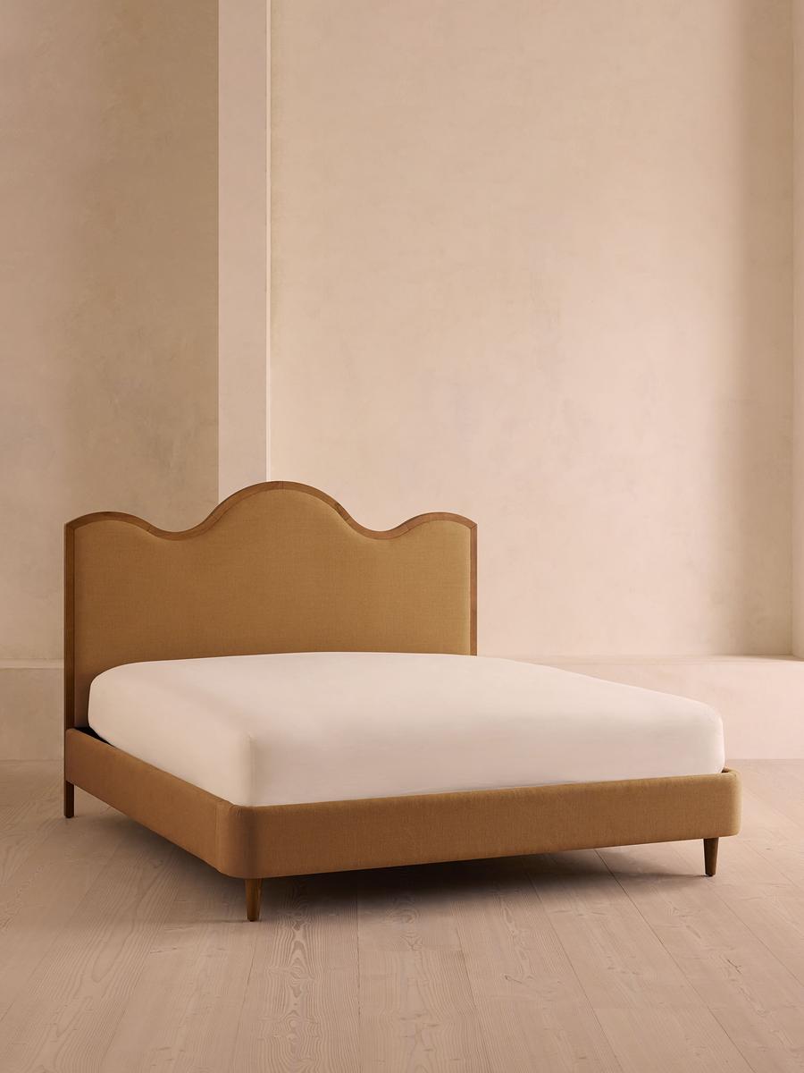 Aubrey Bed, Superking, Linen, Ochre
