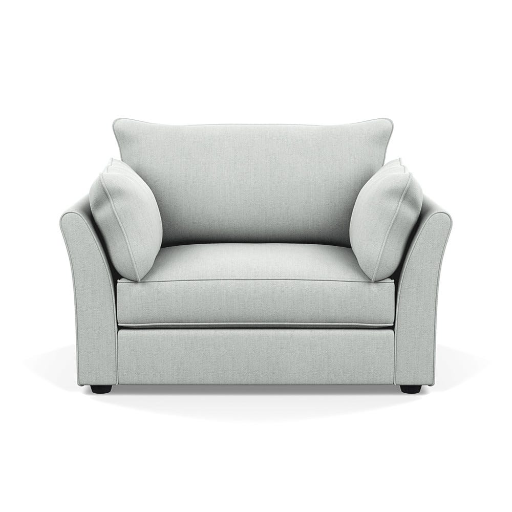 Heal's Tailor Loveseat Broad Weave Tin Black Beech Feet